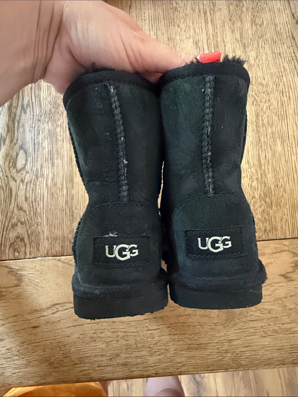 UGG boots size 10 Black Short leather Boots